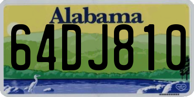 AL license plate 64DJ810