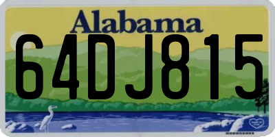 AL license plate 64DJ815