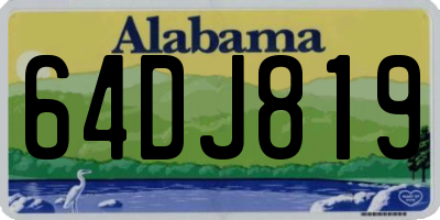 AL license plate 64DJ819