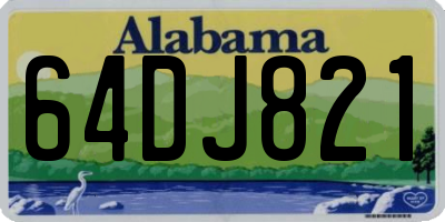 AL license plate 64DJ821