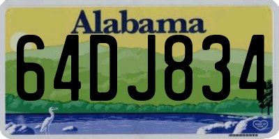 AL license plate 64DJ834