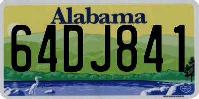 AL license plate 64DJ841