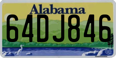 AL license plate 64DJ846