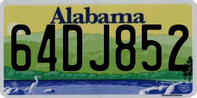 AL license plate 64DJ852
