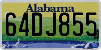 AL license plate 64DJ855