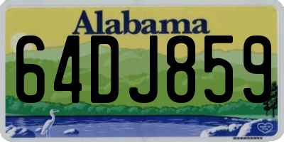AL license plate 64DJ859