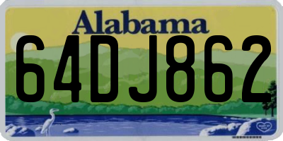 AL license plate 64DJ862