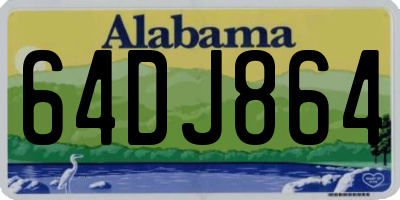 AL license plate 64DJ864