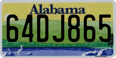 AL license plate 64DJ865