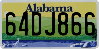 AL license plate 64DJ866