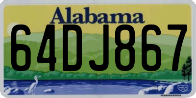 AL license plate 64DJ867