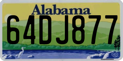 AL license plate 64DJ877