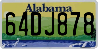 AL license plate 64DJ878