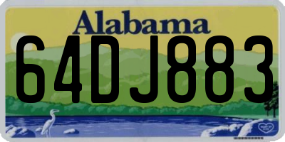 AL license plate 64DJ883