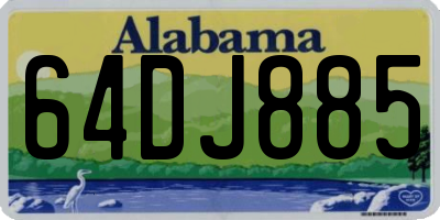 AL license plate 64DJ885
