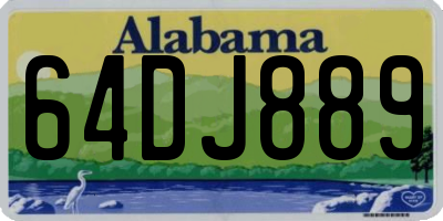 AL license plate 64DJ889