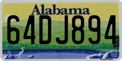 AL license plate 64DJ894