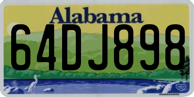AL license plate 64DJ898
