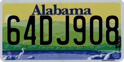 AL license plate 64DJ908