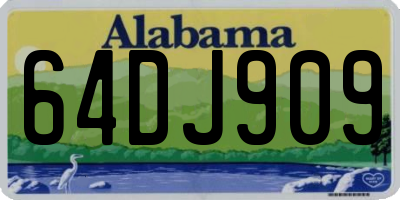 AL license plate 64DJ909