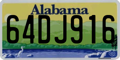 AL license plate 64DJ916
