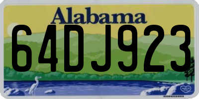 AL license plate 64DJ923