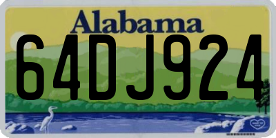 AL license plate 64DJ924