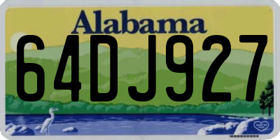 AL license plate 64DJ927
