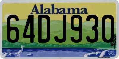 AL license plate 64DJ930