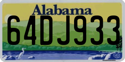 AL license plate 64DJ933