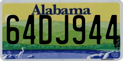 AL license plate 64DJ944