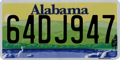 AL license plate 64DJ947