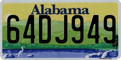 AL license plate 64DJ949