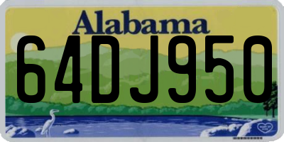AL license plate 64DJ950