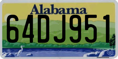 AL license plate 64DJ951