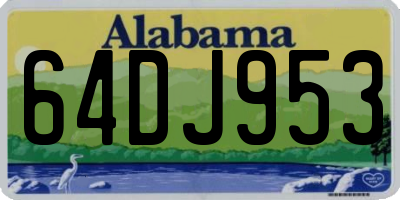 AL license plate 64DJ953
