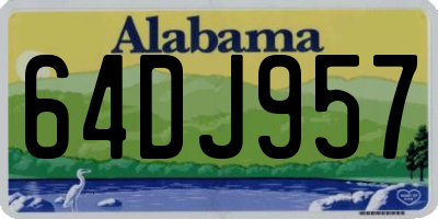 AL license plate 64DJ957