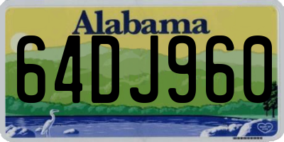 AL license plate 64DJ960