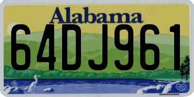 AL license plate 64DJ961
