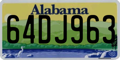AL license plate 64DJ963