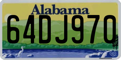 AL license plate 64DJ970