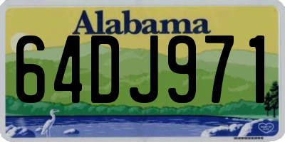AL license plate 64DJ971
