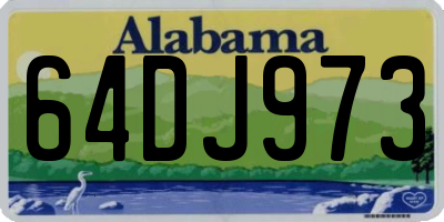 AL license plate 64DJ973