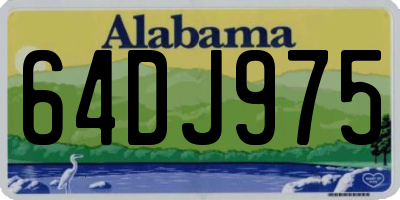 AL license plate 64DJ975