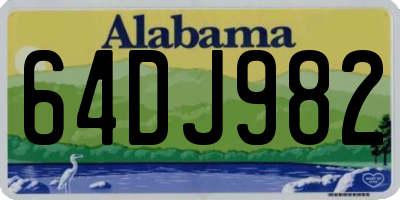 AL license plate 64DJ982