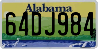AL license plate 64DJ984