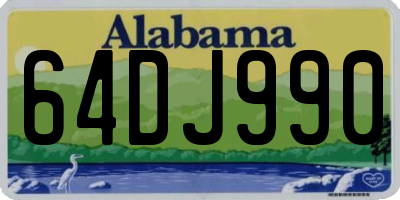 AL license plate 64DJ990
