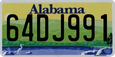 AL license plate 64DJ991