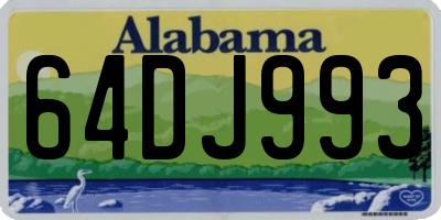AL license plate 64DJ993