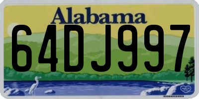 AL license plate 64DJ997